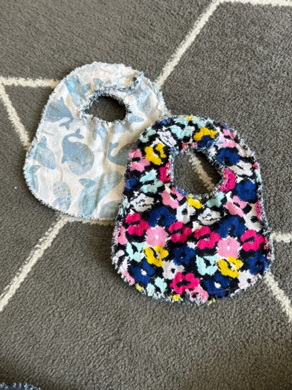 2 Handmade Baby bibs